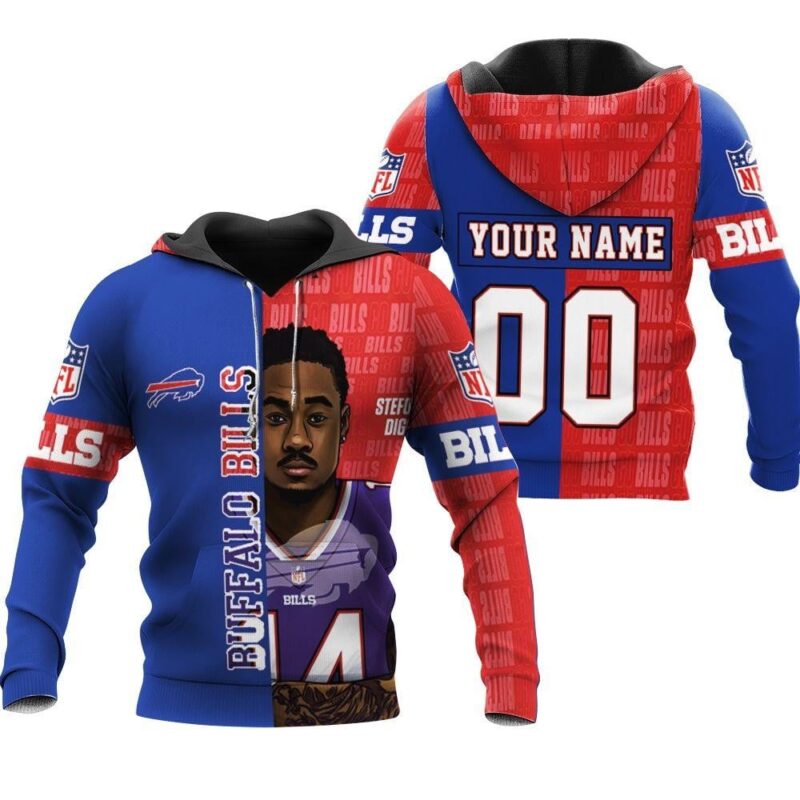 14 Stefon Diggs 14 Buffalo Bills Great Player Personalized 3D Hoodies
