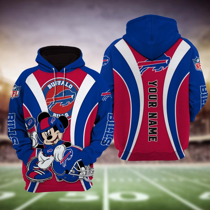 Buffalo Bills And Mickey Mouse Disney Hoodie, Zip-Hoodie