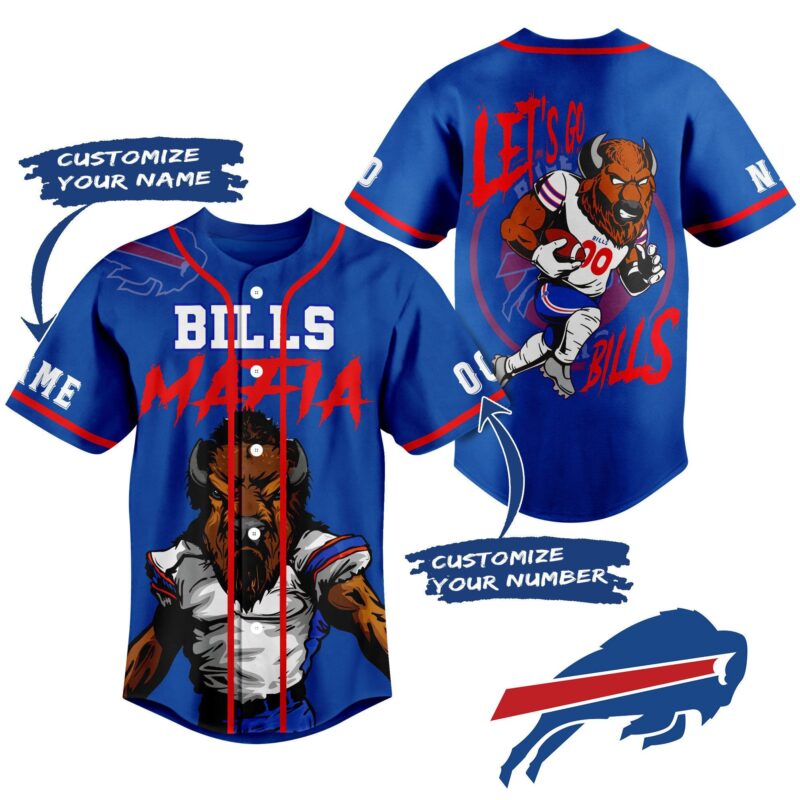Buffalo Bills Baseball Jersey For Fans