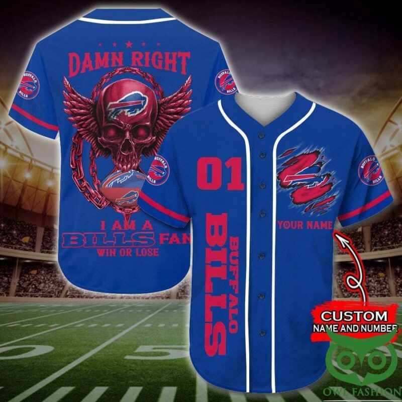 Buffalo Bills Baseball Jersey Luxury NFL Custom Name Number