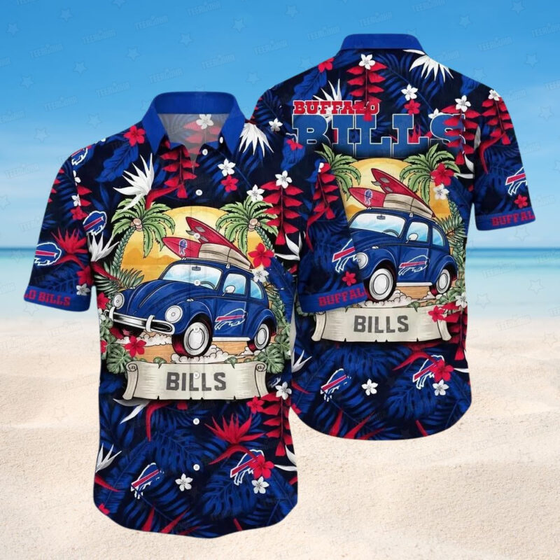 Buffalo Bills Beach Buggy Hawaiian Shirt - Aloha Shirts