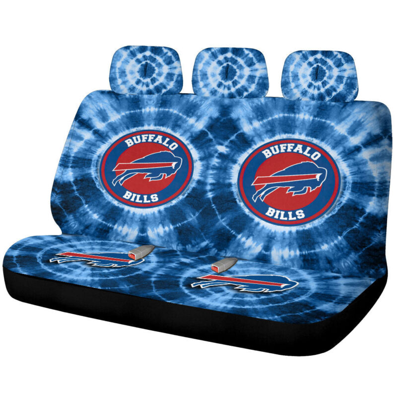 Buffalo Bills Car Back Seat Covers Custom Tie Dye Car Accessories