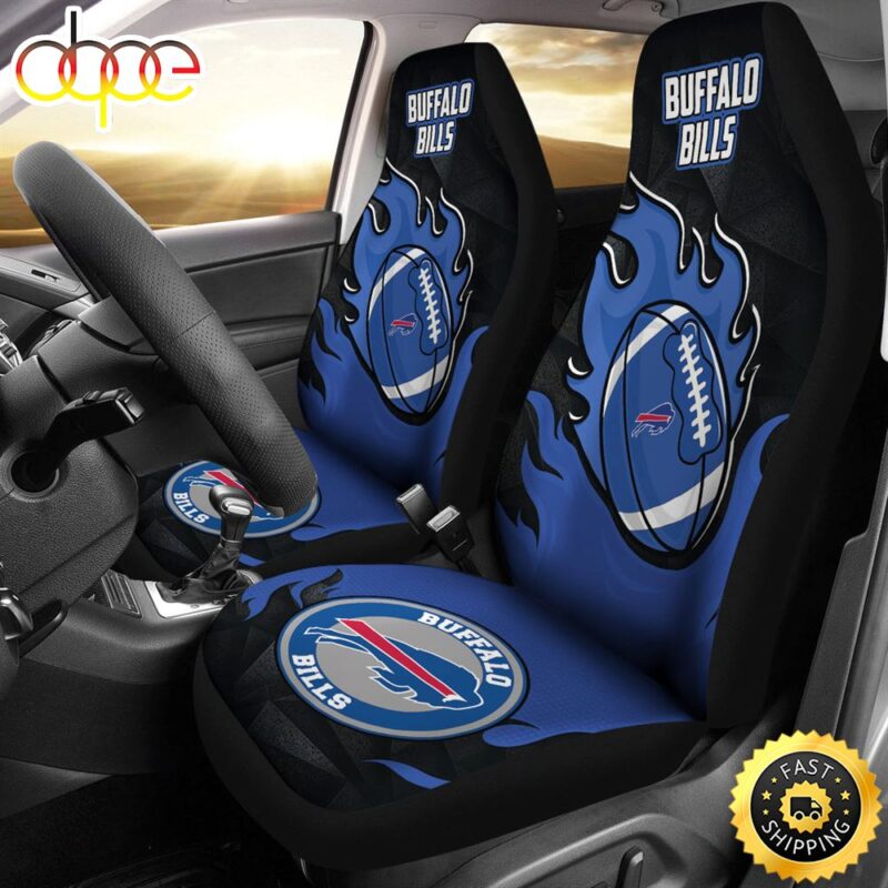 Buffalo Bills Car Seat Covers Fire Ball Flying Nfl Sport Custom