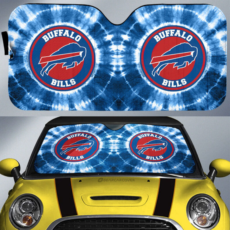 Buffalo Bills Car Sunshade Custom Tie Dye Car Accessories