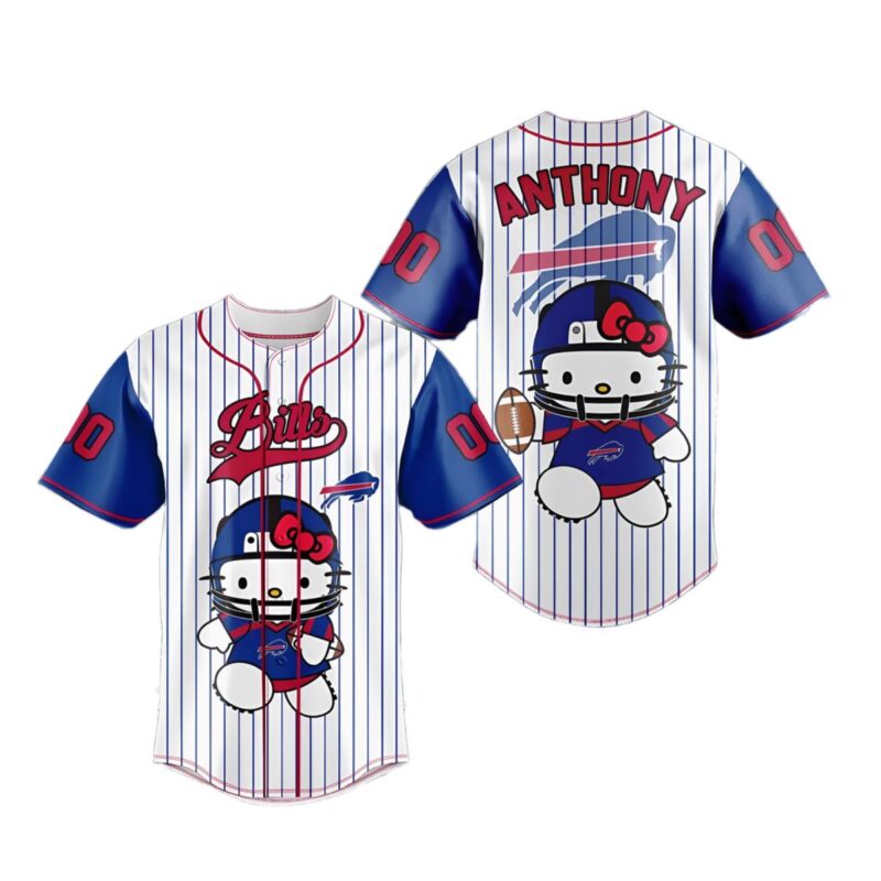 Buffalo Bills Hello Kitty Baseball Jersey NFL Custom - Jerseyour