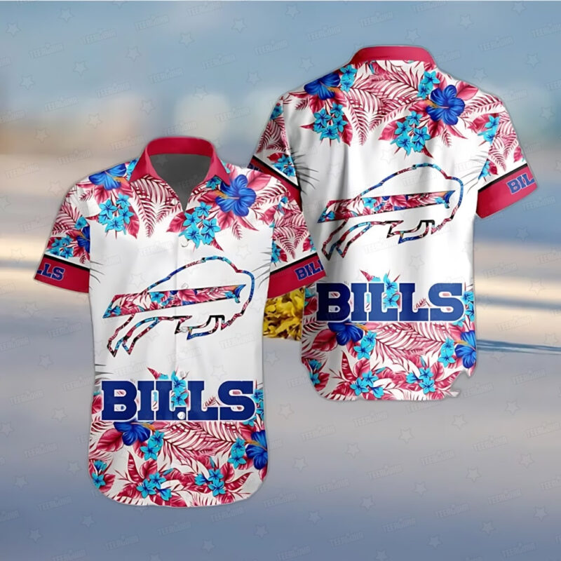 Buffalo Bills Hibiscus Bliss White Hawaiian Shirt - TeeAloha
