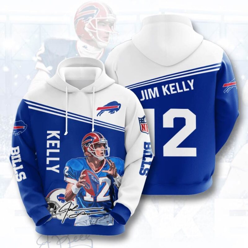 Buffalo Bills Jim Kelly Hoodie 3D