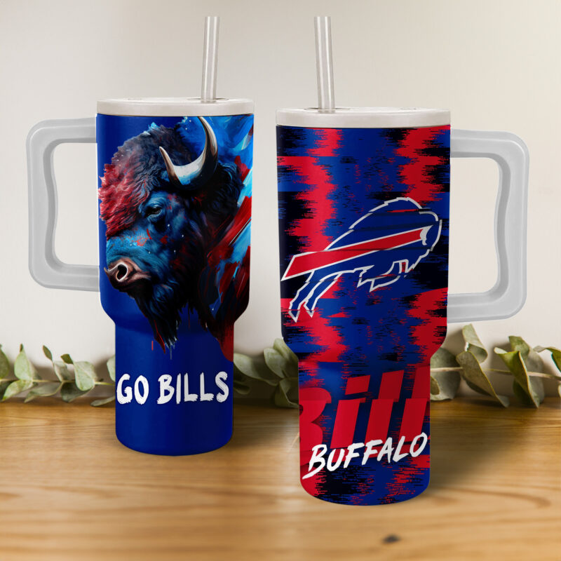 Buffalo Bills Mascot NFL Custom Stanley Cup 40 oz 20 oz Tumbler With Handle