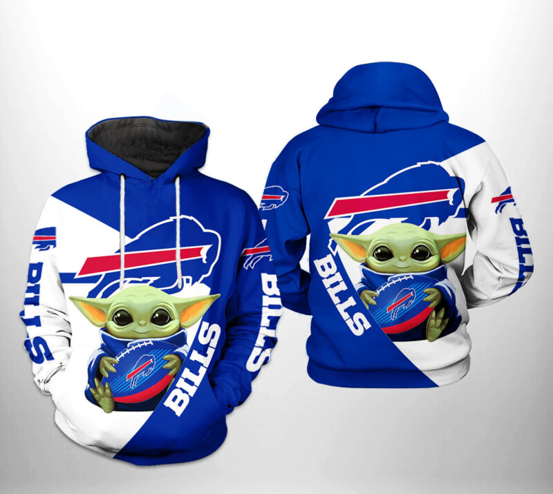 Buffalo Bills NFL Baby Yoda Team Hoodie & Zip Hoodie