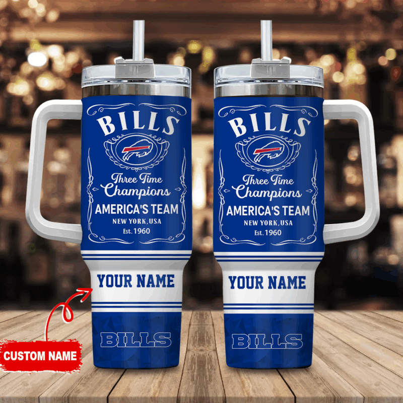 Buffalo Bills NFL Custom Stanley Cup 40 oz 30 oz Tumbler With Handle | StormMerch