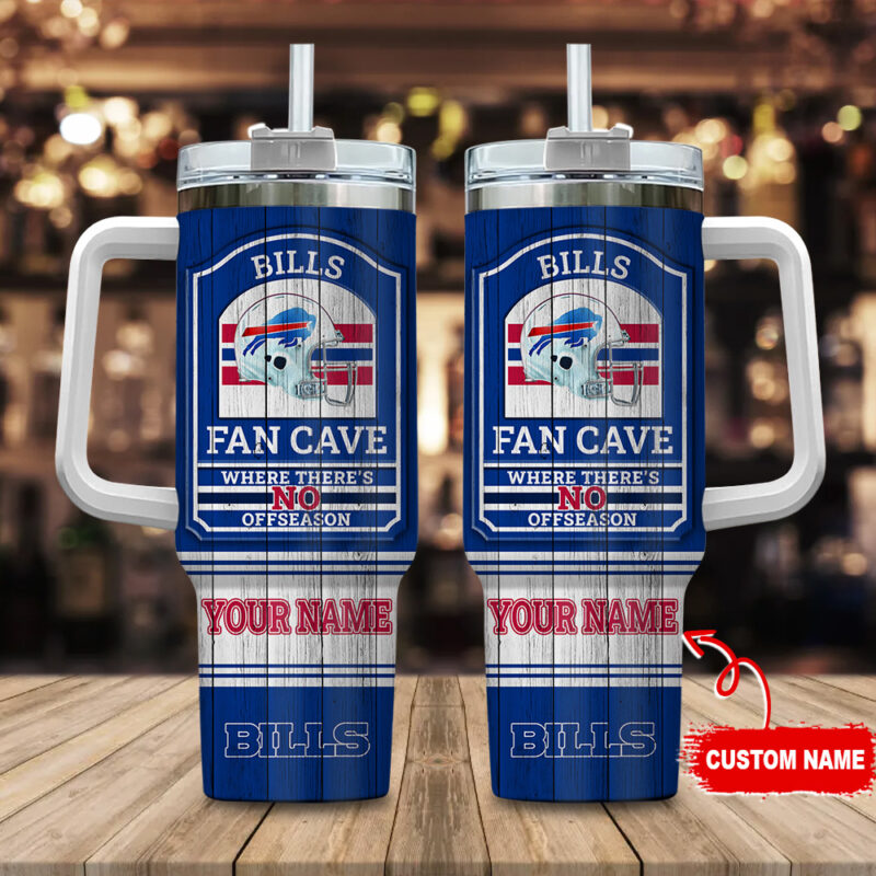 Buffalo Bills NFL Fan Cave Custom Stanley Cup 40 oz 30 oz Tumbler With Handle | StormMerch