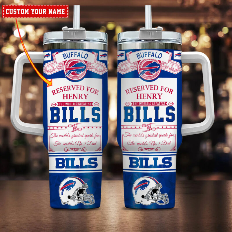 Buffalo Bills NFL Father's Day Custom Stanley Cup 40 oz 30 oz Tumbler With Handle | StormMerch