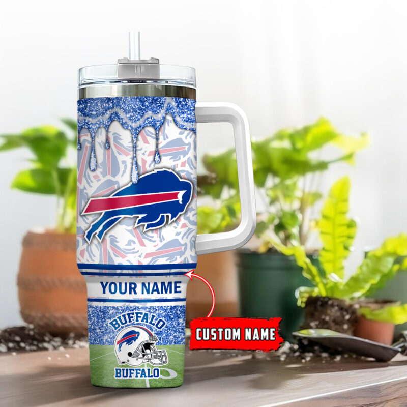 Buffalo Bills NFL Glitter Custom Stanley Cup 40 oz 30 oz Tumbler With Handle | StormMerch