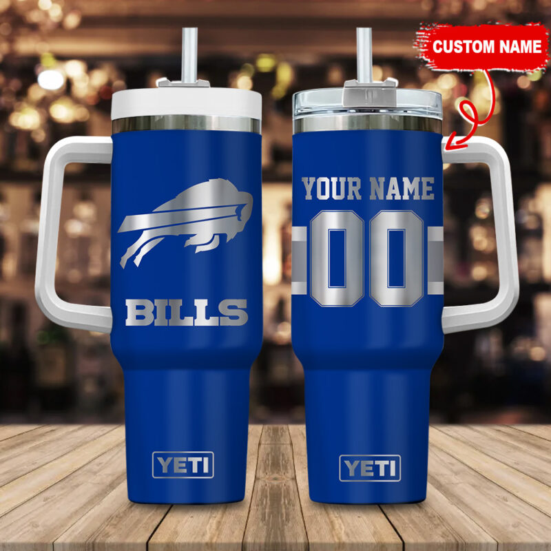 Buffalo Bills NFL Laser Engraved Effect Custom Stanley Cup 40 oz 30 oz Tumbler With Handle | StormMerch