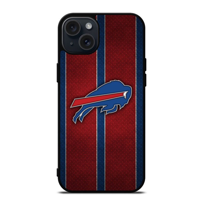 BUFFALO BILLS NFL METAL STRIPE iPhone 15 Plus Case Cover