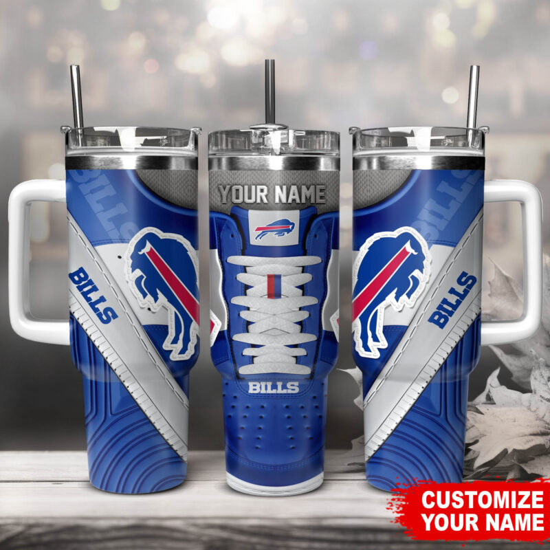 Buffalo Bills NFL Sneaker Custom Stanley Cup 40 oz 30 oz Tumbler With Handle | StormMerch