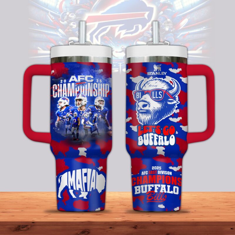 Buffalo Bills NFL Sports Custom Stanley Cup 40 oz 30 oz Tumbler With Handle | StormMerch