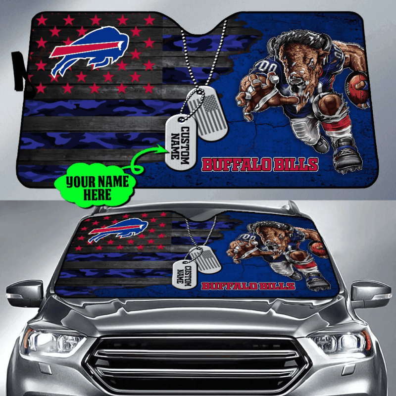 Buffalo Bills Personalized Auto Sun Shade BG34