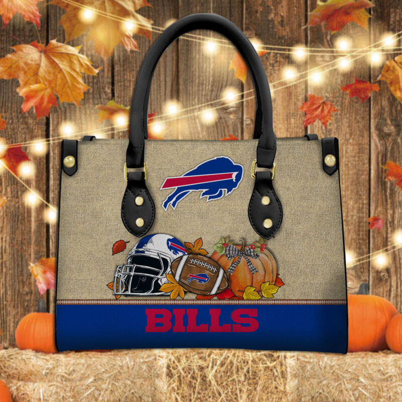 Buffalo Bills Personalized Leather Hand Bag AZBTLHB000018