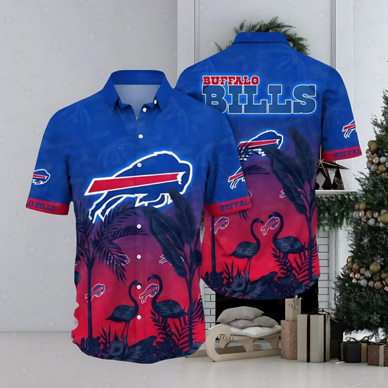 Buffalo Bills Tropical Flamingo Hawaiian Shirt - TeeAloha