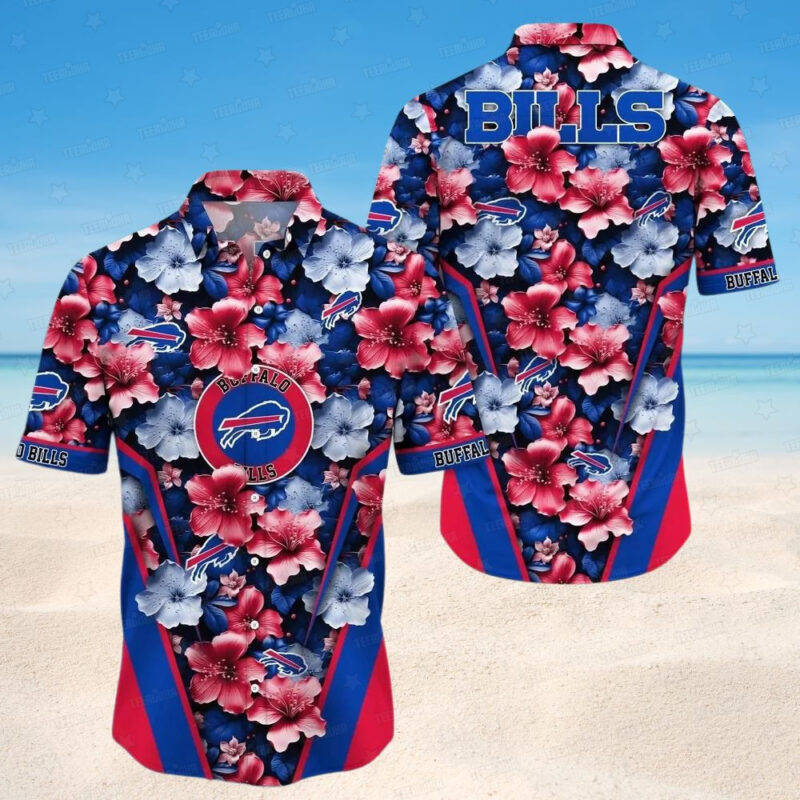 Buffalo Bills Vibrant Hibiscus Hawaiian Shirt - TeeAloha
