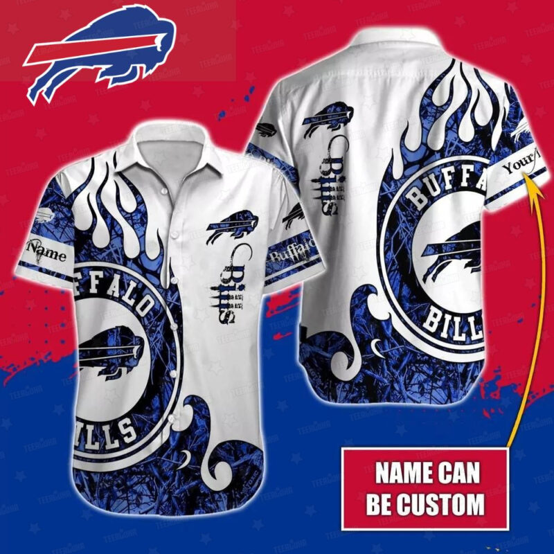 Custom Buffalo Bills Tropical Floral Fan Hawaiian Shirt - TeeAloha