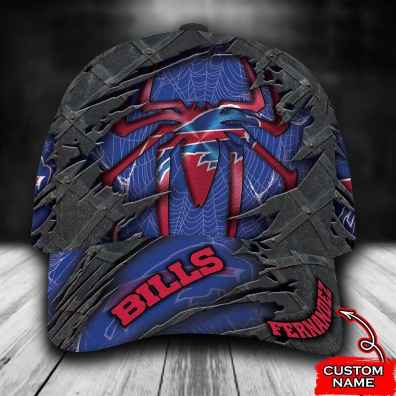 Custom Name NFL Buffalo Bills Spider Man Marvel All Over Print - Blue 3D Classic Cap - Siblinglove