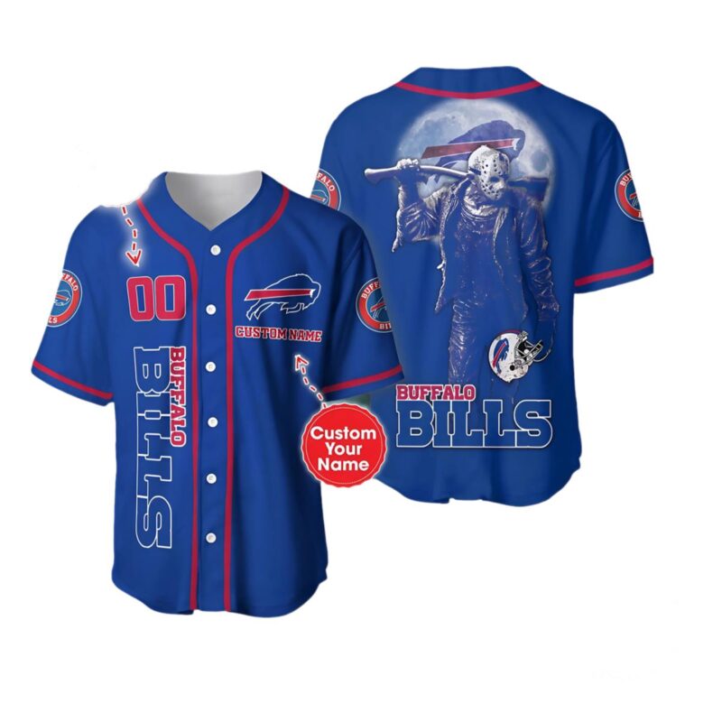 Jason Voorhees Buffalo Bills Baseball Jersey - Jerseyour