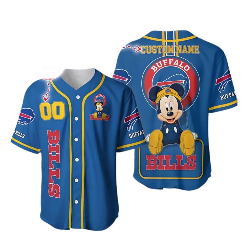 Mickey Mouse Buffalo Bills Baseball Jersey - Jerseyour
