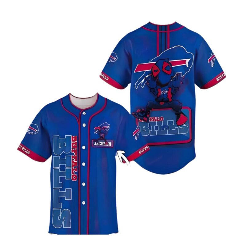 Personalized NFL Buffalo Bills Baseball Jersey Shirt Deadpool - Jerseyour