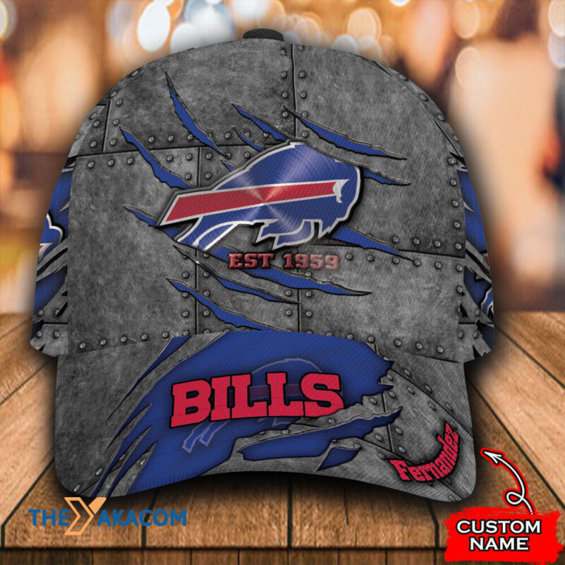 Personalized Rivet And Blue Pattern Est 1959 Buffalo American Football Team Bisons Bills Team Fan Team Baseball Cap Classic Hat Men Woman Unisex...