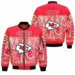 Kansas City Chiefs Bandana Skull Bomber Jackets Sizes S-5XL NEW012310 - ChiefsFam