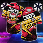 Chiefs Geometric Vibes Bold Hawaiian Shirt - ChiefsFam