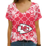 Kansas City Chiefs Summer V-neck Women T-shirt 143