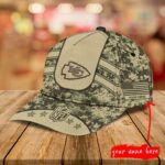 Camo Patriot Kansas City Chiefs Personalized Baseball Cap - ChiefsFam