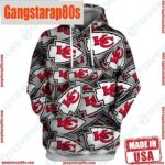 NFL Kansas City Chiefs White Arrowhead Barstool Sports Unisex Hoodie - Gangstarap80S