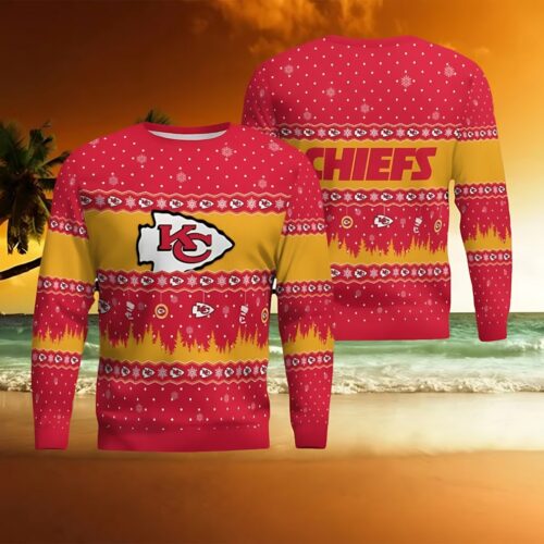 Chiefs Tropical Holiday Ugly Christmas Sweater - ChiefsFam