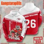 NFL Kansas City Chiefs Damien Williams Mens Sports Unisex Hoodies - Gangstarap80S