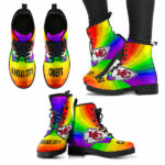 Colorful Rainbow Kansas City Chiefs Boots