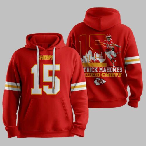 Kansas City Chieffs Trick Mahomes 15 Hoodie - ChiefsFam