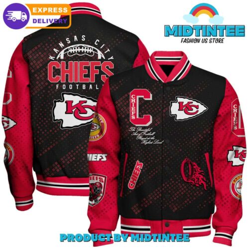 Kansas City Chiefs 2024 NFL Pattern Baseball Jacket - Midtintee