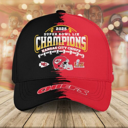 Kansas City Chiefs 2025 Super Bowl LIX Champions Baseball Cap - ChiefsFam