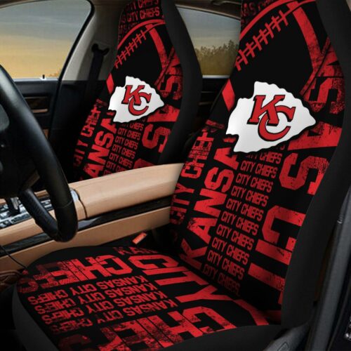 Kansas City Chiefs 3d Two Styles Of Logo Decoration Car Seat Covers Pt1269 - ChiefsFam