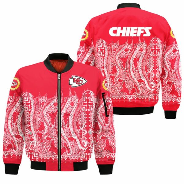 Kansas City Chiefs All Over Print Bomber Jackets Size S-5XL NEW013110 - ChiefsFam