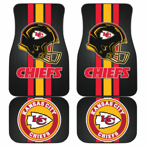 Kansas City Chiefs Car Floor Mats American Football Helmet Car Accessories - ChiefsFam