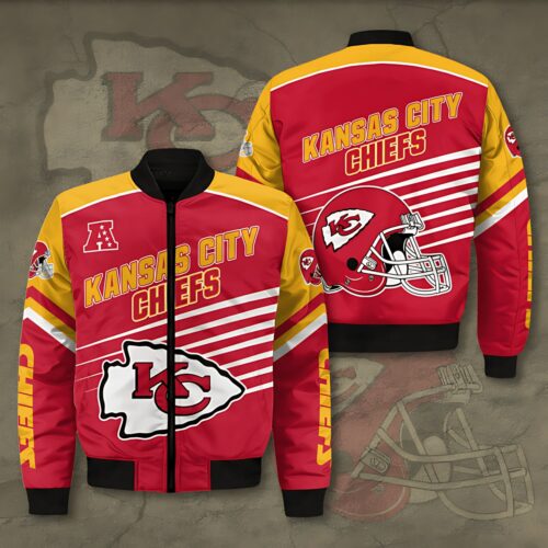 Kansas City Chiefs Champions Red and Yellow Bomber Jacket - ChiefsFam