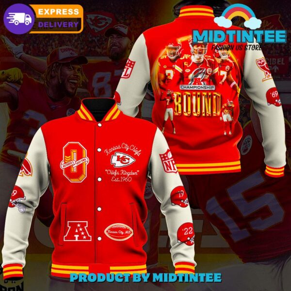 Kansas City Chiefs Championship Bound Baseball Jacket - Midtintee