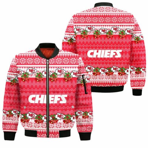 Kansas City Chiefs Christmas Bomber Jackets NLA030610 - ChiefsFam