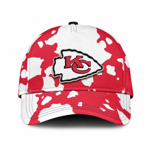 Kansas City Chiefs Cow Print Patterns Baseball Cap - ChiefsFam