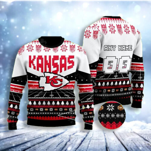 Kansas City Chiefs Field Dominance Ugly Christmas Sweater - ChiefsFam